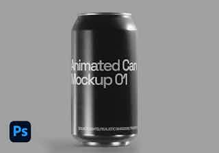 Animated Can Mockup for Photoshop