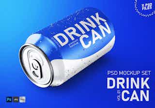 Drink Can 330ml PSD Mockup Set