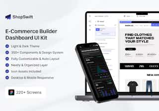 ShopSwift - E-Commerce Builder Dashboard UI Kit