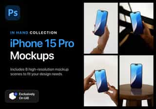 iPhone 15 Pro – In Hand Mockup Collection