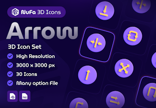 Arrow 3D Icon Set