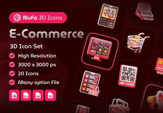 E Commerce 3d Icon Set