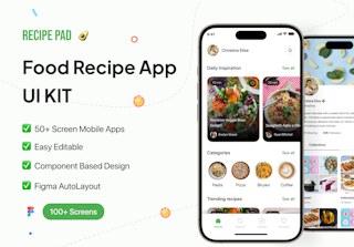 Recipe Pad - Food Recipe App UI Design Template