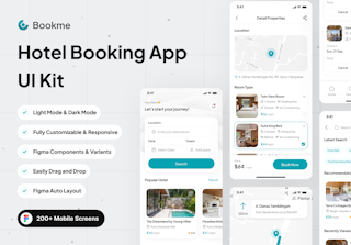 Bookme - Hotel Booking App UI Kit