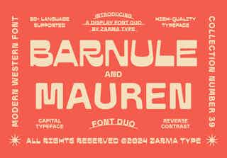 Barnule & Mauren - Western Font Duo