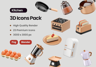 Kithcen 3D Icons