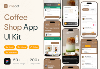 Imacof - Coffee Shop Mobile App UI Kit