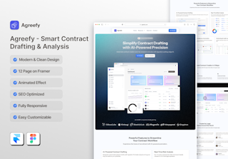 Agreefy - Landing Page AI Startup & Business Framer
