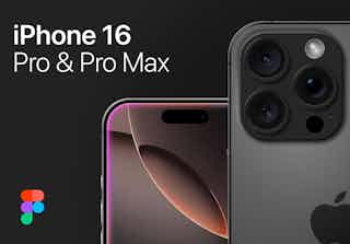 iPhone 16 Pro & Pro Max Figma mockups