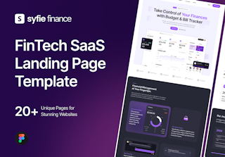 FinTech SaaS Finance Website and Landing Page Template