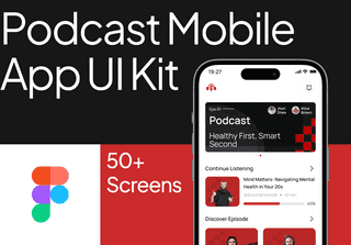 Podcast Mobile App UI Kit V.2