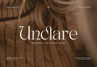 Unclare Modern Ligature Font