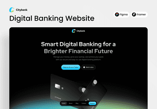 City Bank - Digital Banking Framer Template