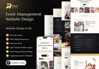 Event Management Website UI design