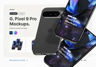 Google Pixel 9 Pro Mockups