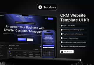 TrackForce - CRM Website Template UI Kit