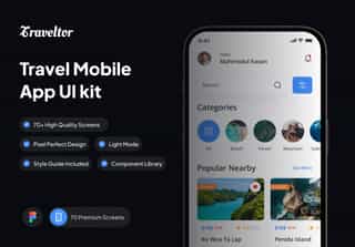 Premium Travel Mobile App UI kit