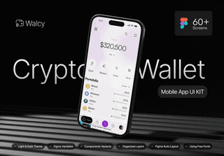 Walcy - Crypto Wallet Mobile UI KIT