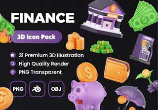 Finance 3D Illustration Pack