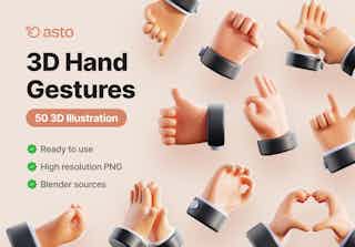 Asto - Hand Gestures 3D Icons