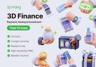 Mony - Finance 3D Icons