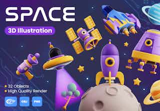 Space 3D Icon