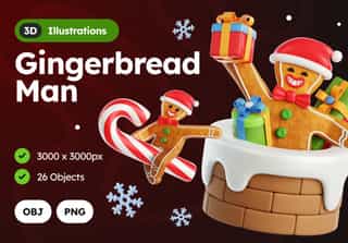 3D Gingerbread Man