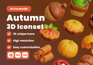 Autumn 3D Illustration Pack