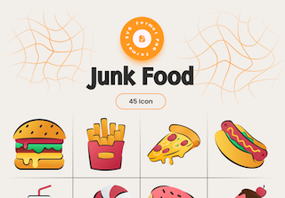 Junk Food Icon Set