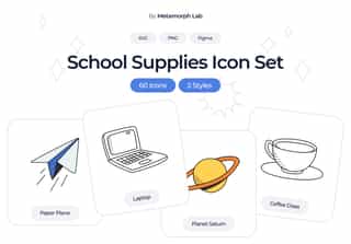 School Supplies Icon Set