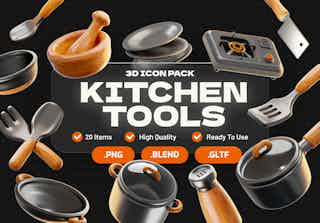 Kitchen Tools 3D Icon