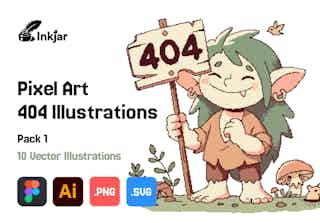 Pixel Art 404 Illustrations - Pack 1