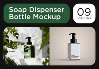 Soap Dispenser Bottle Mockup