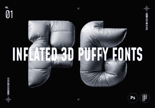 Inflated 3D Puffy Fonts Vol.01