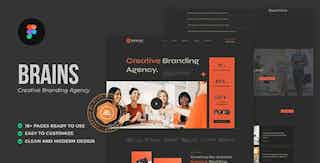 Brains - Creative Branding Agency Figma Template
