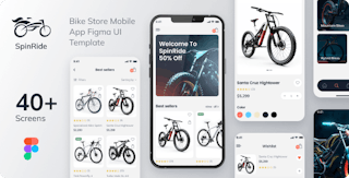 SpinRide - Bike Store Mobile App Figma UI Template