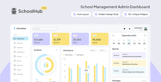 SchoolHub - School Management Dashboard Figma Template