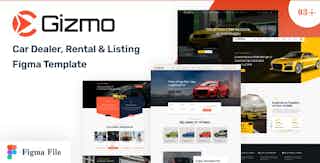 Gizmo - Car Dealer, Rental & Listing Figma Template
