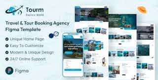 Tourm - Tour and Travel Agency Figma Template