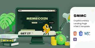 Memecoin - Cryptocurrency Landing Page  HTML5 Template