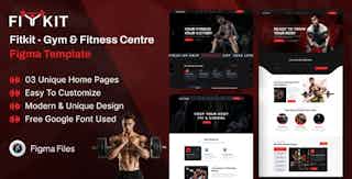 Fitkit – Gym & Fitness Centre Figma Template