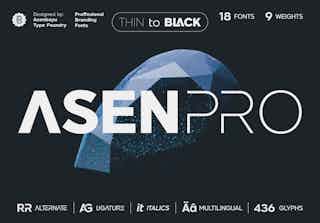 Asen Pro Fonts Family