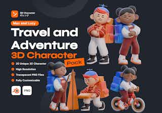 Travel and Adventure 3D Character pack