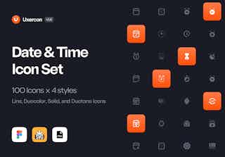 Date & Time - Uxercon Icon Set