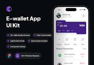 WellFine E-Wallet UI Kit