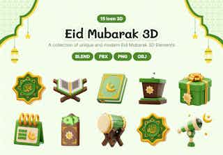 Eid Mubarak 3D Icon