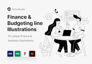 Finance and Budgeting Line Illustration