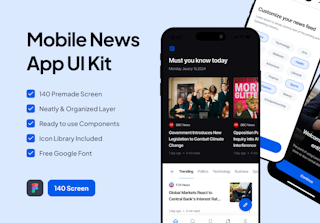 HeadNews - Mobile News App UI Kit