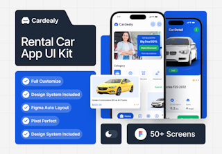 Cardealy - Rental car App Mobile UI KIT