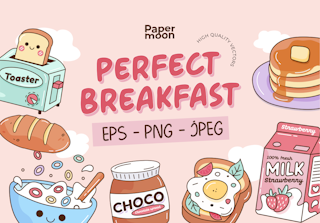 Perfect Breakfast Illustrations Set